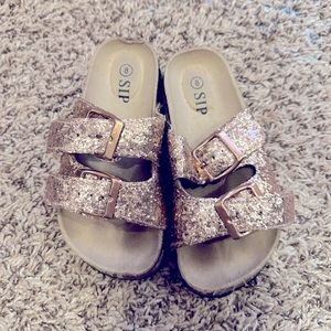 Rose gold sandals